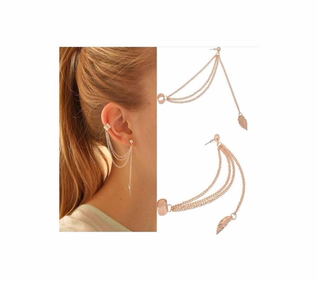 Fashion Long Metal Chains Tassel Earrings For Women
