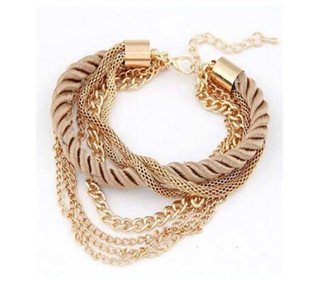 Multilayer Bracelet Exaggerated Gold