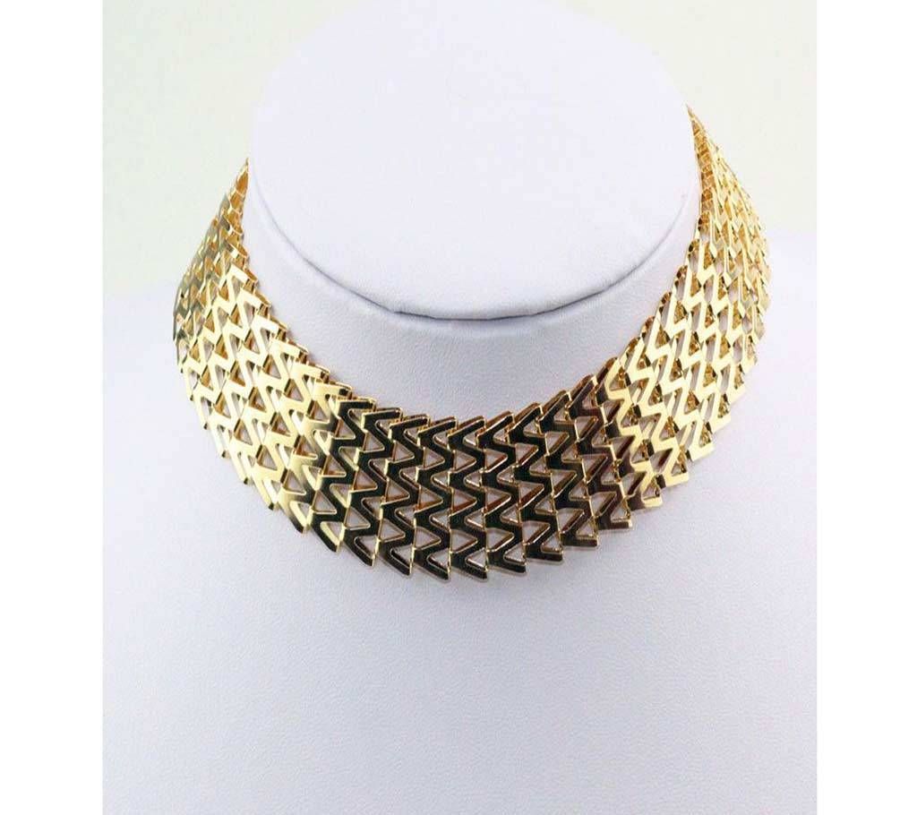 Gold Color Metal Choker Necklaces For Women