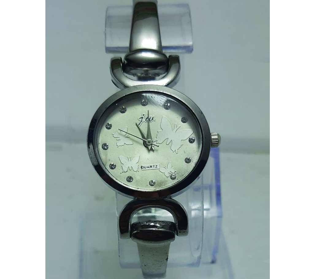 Womens Crystal Stainless Steel Watch Stylish Ladies Quartz Analog Bracelet Wrist Watches