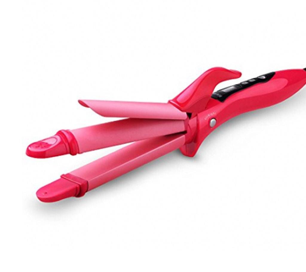 Hair Straightener and Curling Iron KM 1298 - Pink