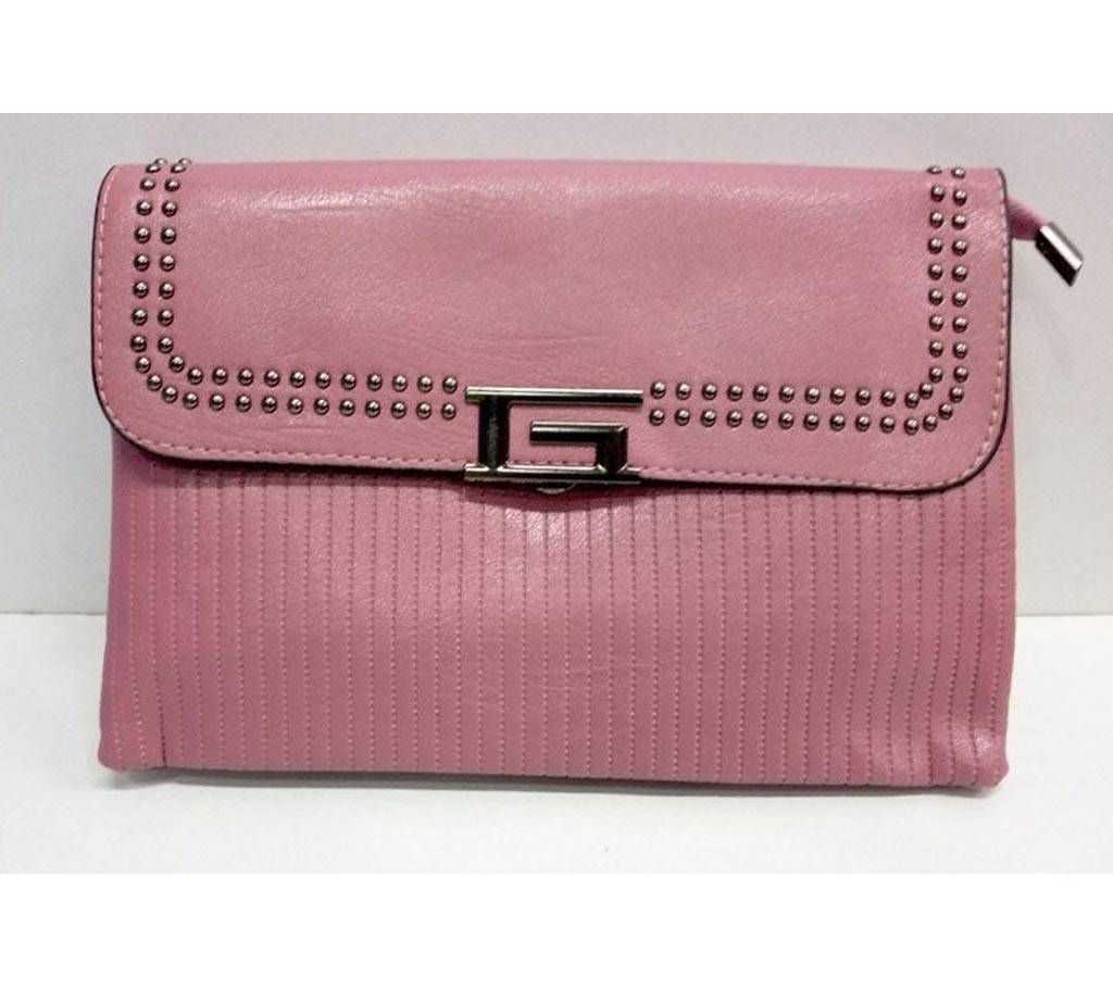 Ladies Soft Leather Hand Bag With Attachable Long Shoulder belt
