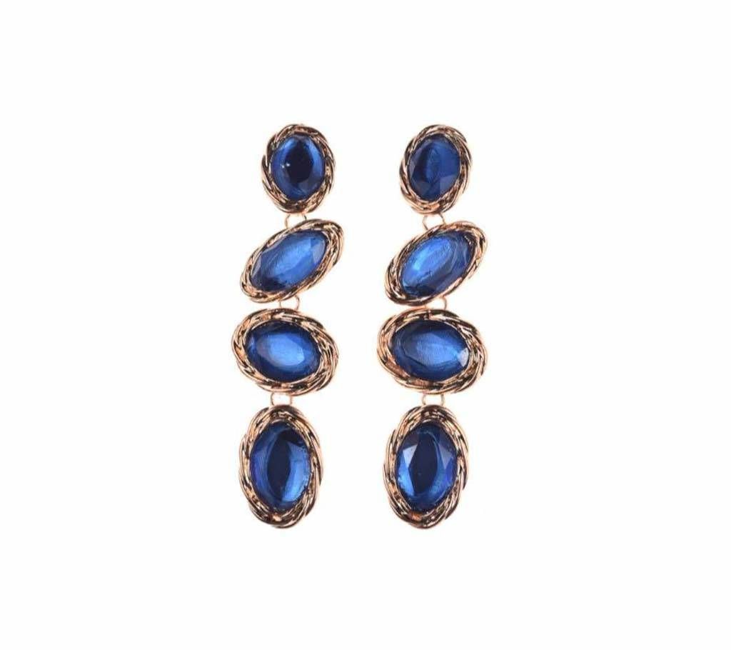 Crystal Long Drop Earrings For  Women