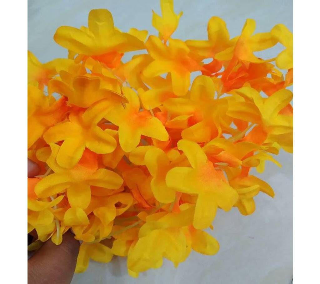Deep Yellow Color Artificial Hair Flower For Woman