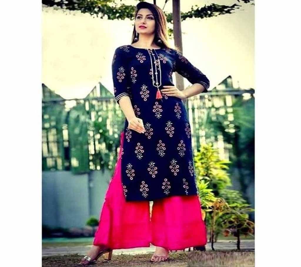 Latest Blue and pink 2 pieces Salwar Kameez for Women-free size