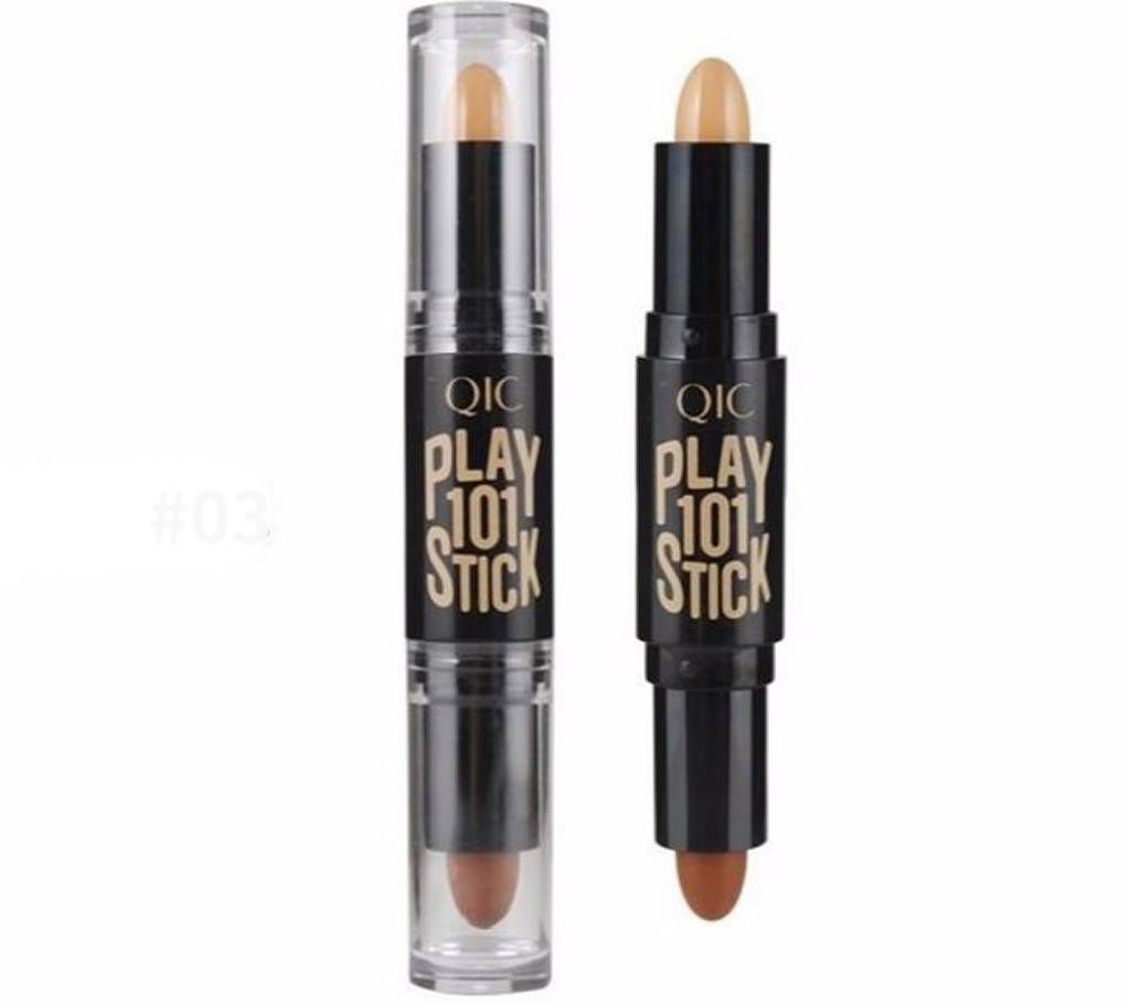 QIC Portable Double Head Facial Concealer Shimmer Stick Pen-2.8g-China