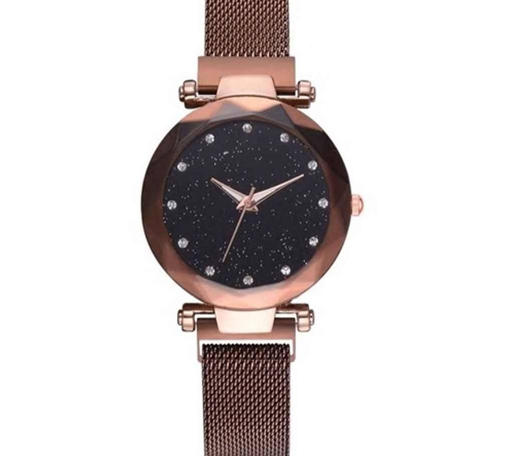 Brown Ladies Magnet Watch