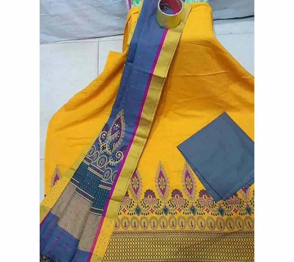 Handloom Tat Skin Print Cotton Shalwar Kameez For women [3pcs]-24