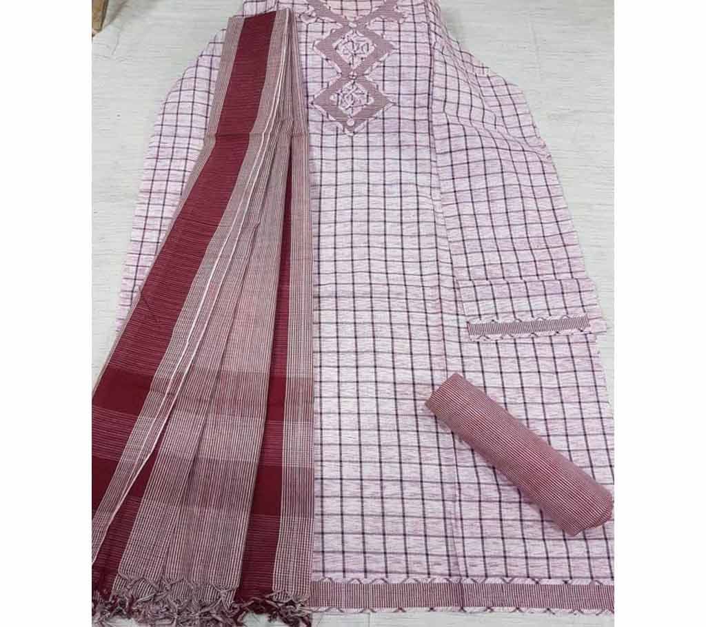 Jamdhani Cotton with Design Shalwer Kameez for Women-6