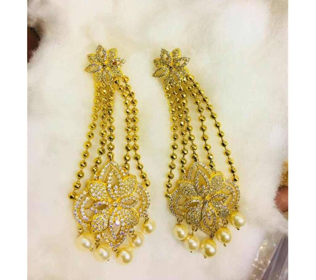 Zircon Stone Craft Earrings 