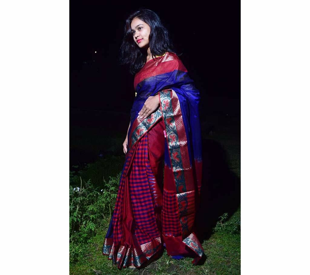 Multi color katan sharee 