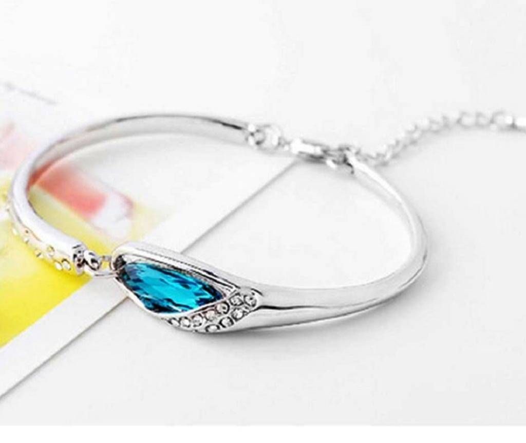Silver crystal bracelet