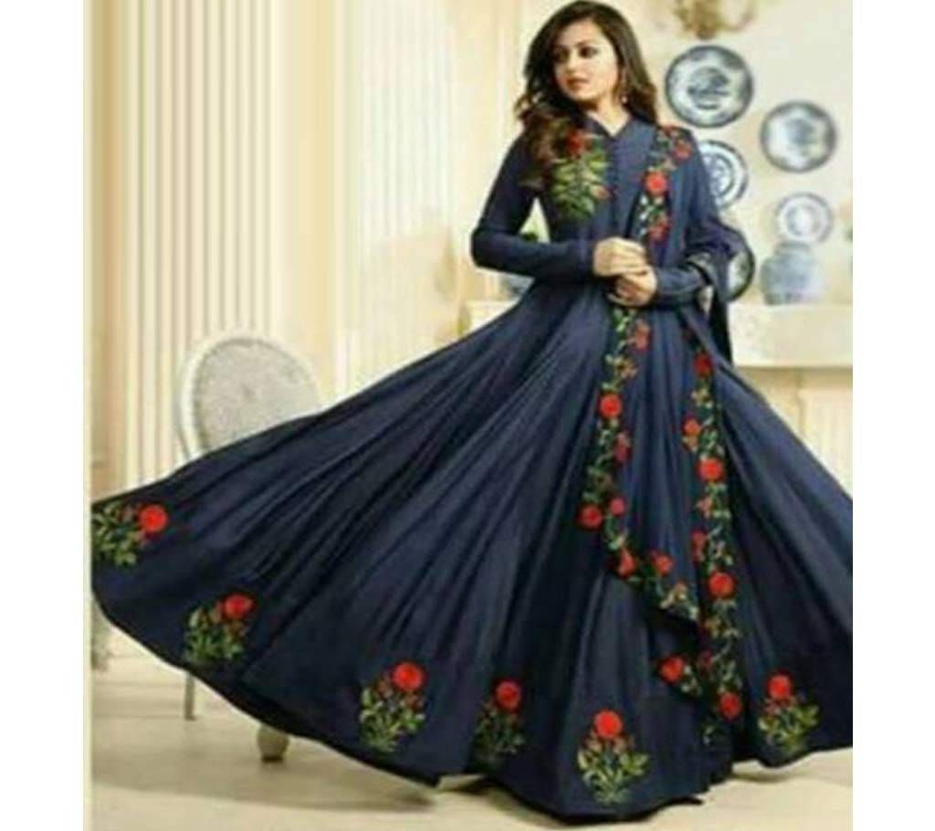 Unstitched Georgette Embroidery Three-pcs Dress - Copy