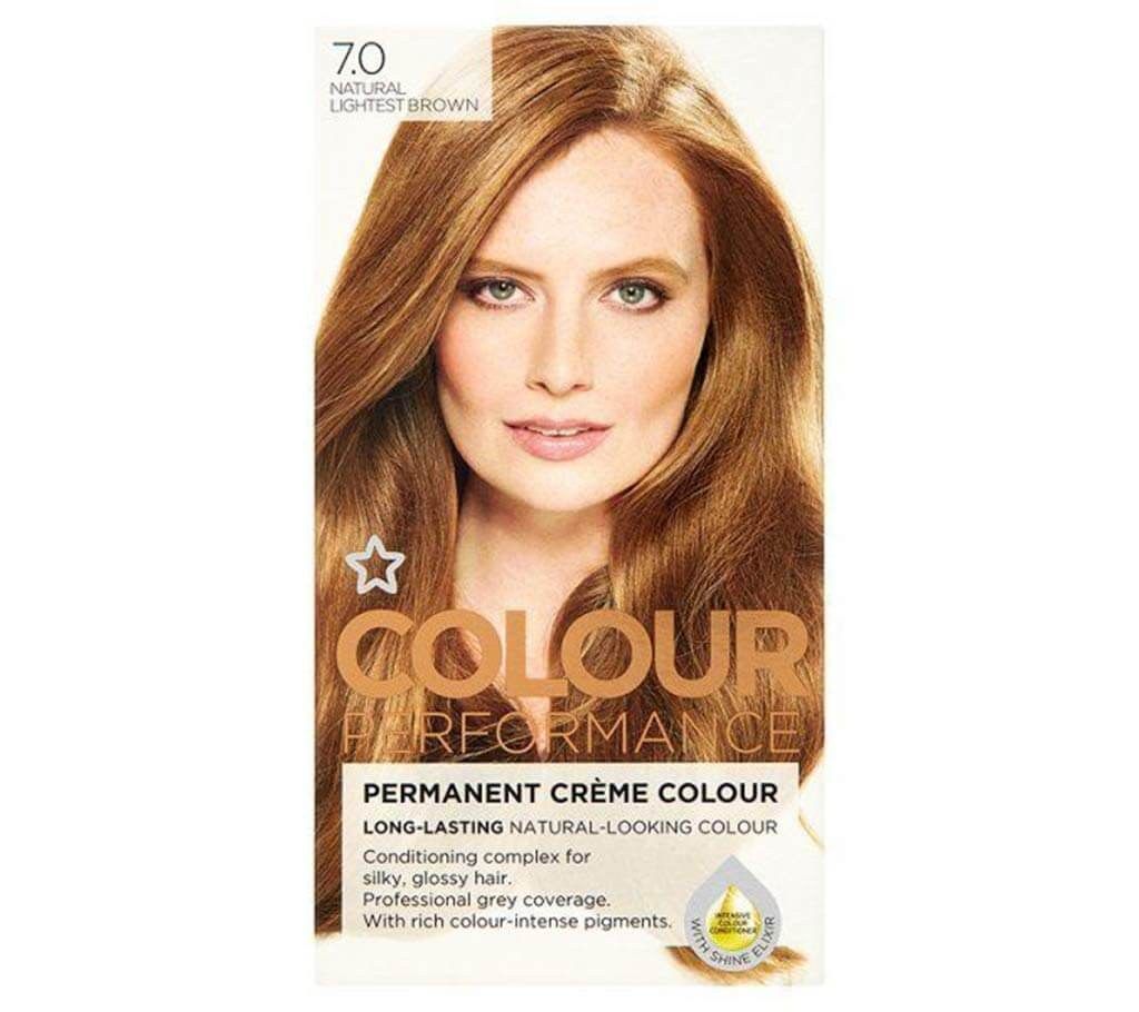 Superdrug Performance Natural Lightest Brown 7 Hair Color 