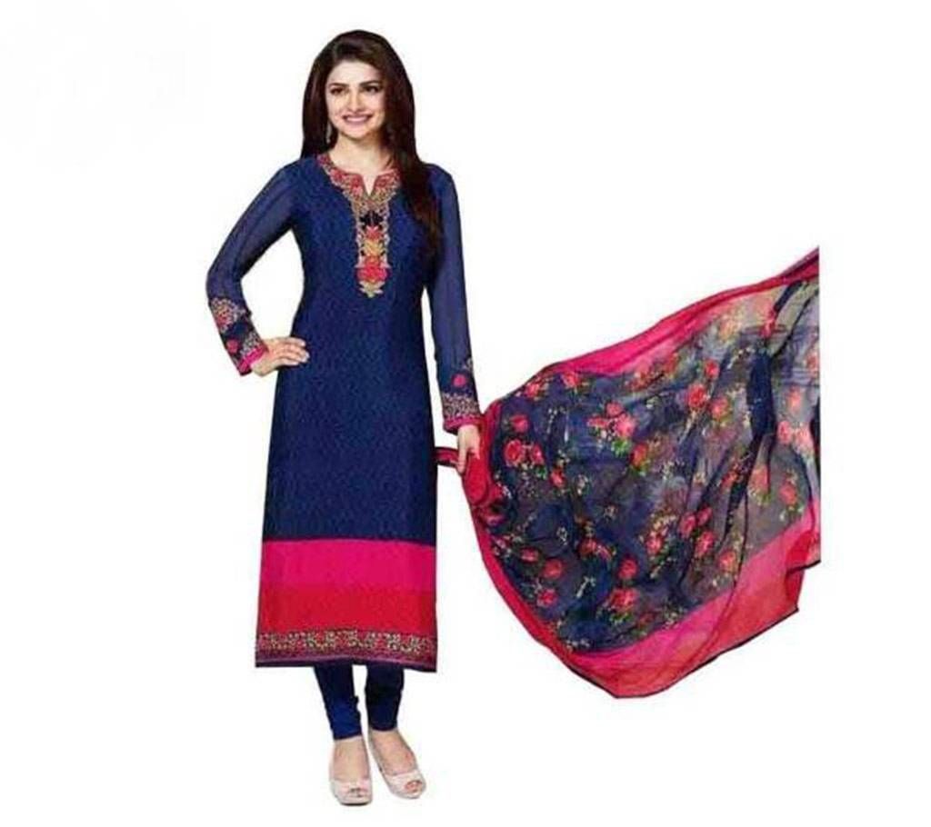 Unstitched Embroidered Cotton Replica Three Piece