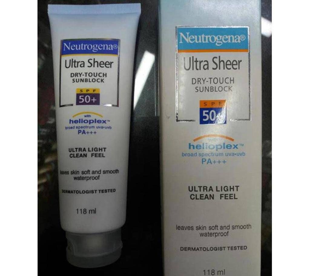 Neutrogena Ultra Sheer Dry-Touch Sunblock SPF 50+ Cream 118ml (USA)
