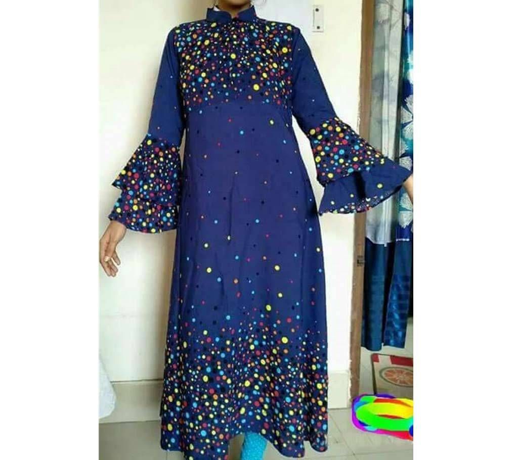 Stitched Soft Linen Printed Long Hurram Kurti