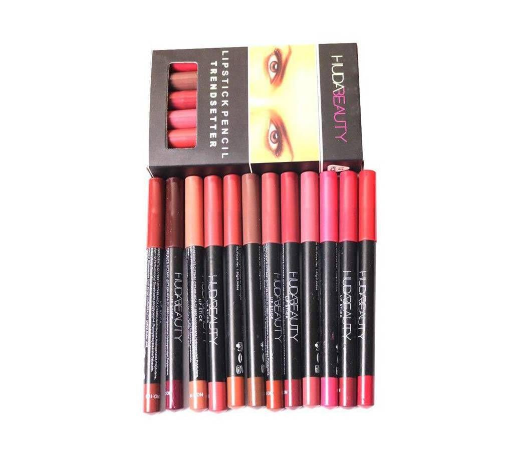 Hudabeauty Trendsetter Lipstick Pencil - 12 pcs Set (China)