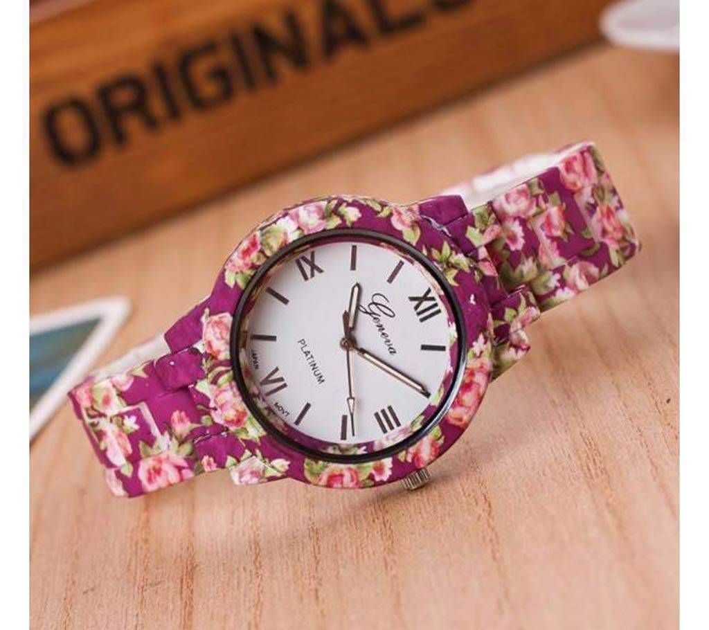 ladies floral printed  restwatch