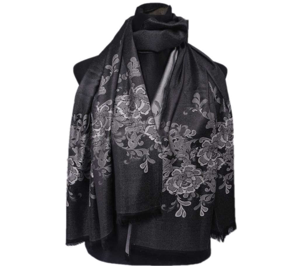 Black Silk Hijab For Women