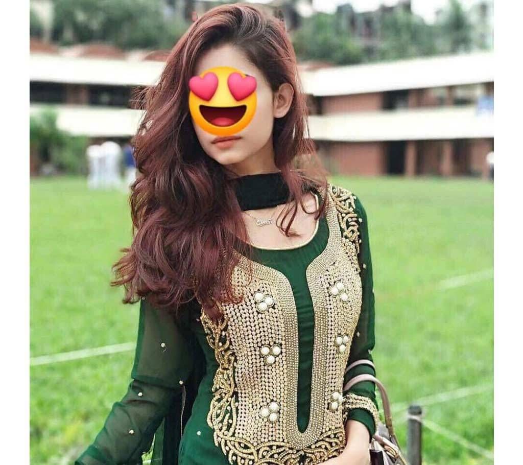 Unstitched Georgette Karcupi Three-Piece