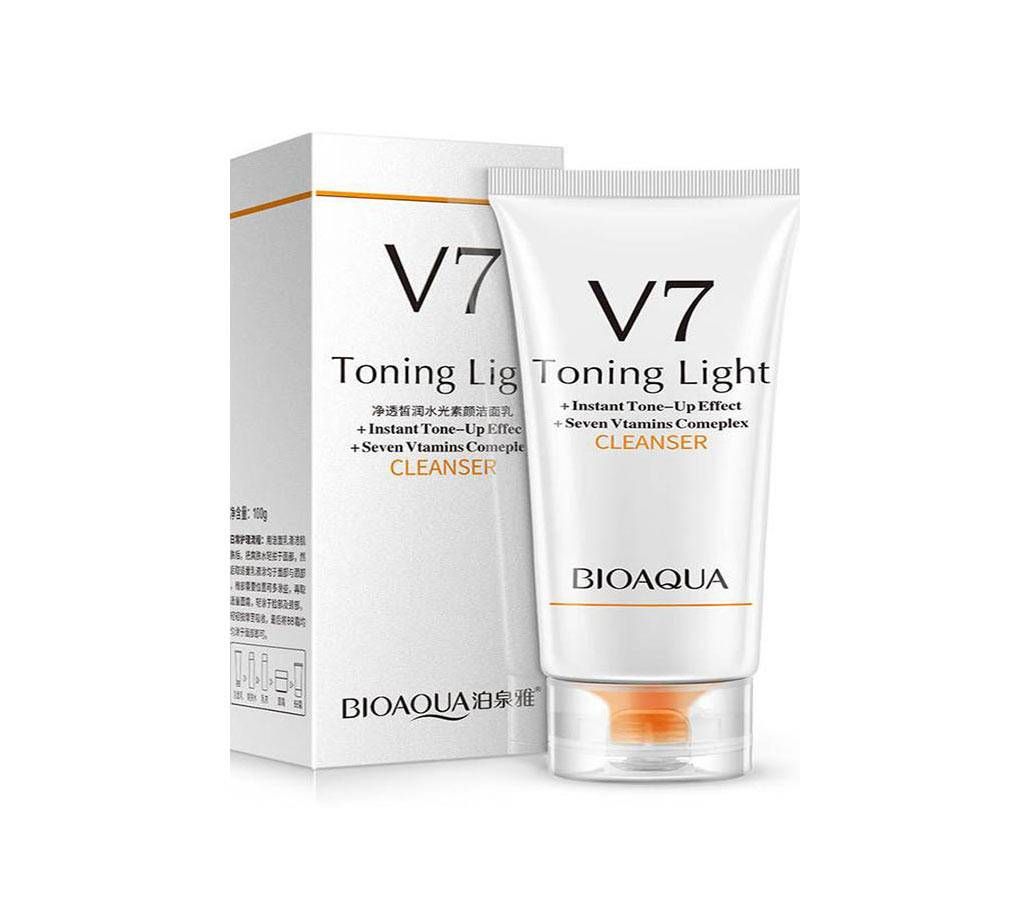 BIOAQUA V7 Toning Light Facial Cleanser Moisturizing Whitening Skin Rich 100g China