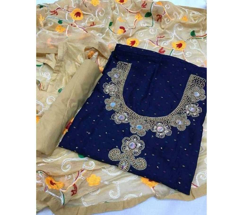 JAIQUARD BUTTI WITH HANDWORK