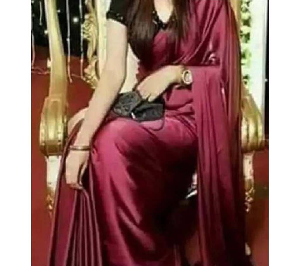 Japani Soft Silk Maroon Shari 
