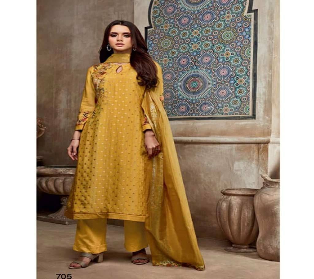 Sarg Shiny Gems - 705 Unstitched Georgette silk Suit