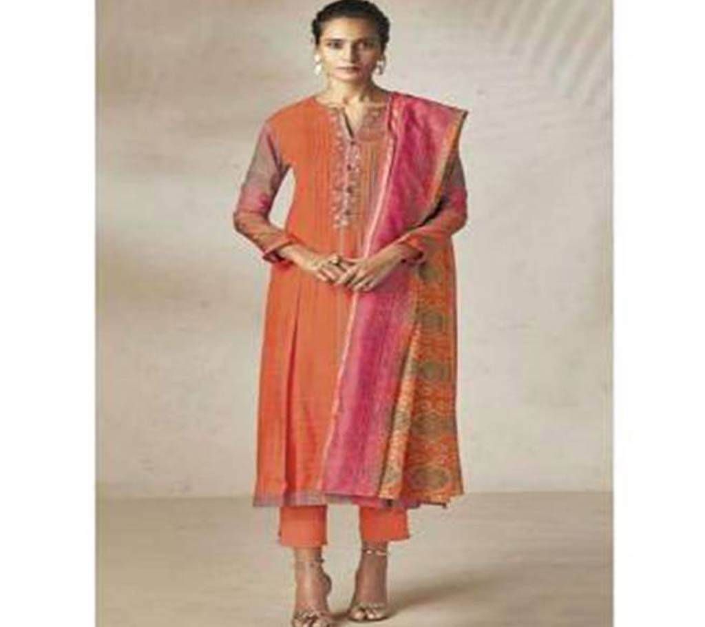 Sarg Posheeda cotton unstitched Three piece 