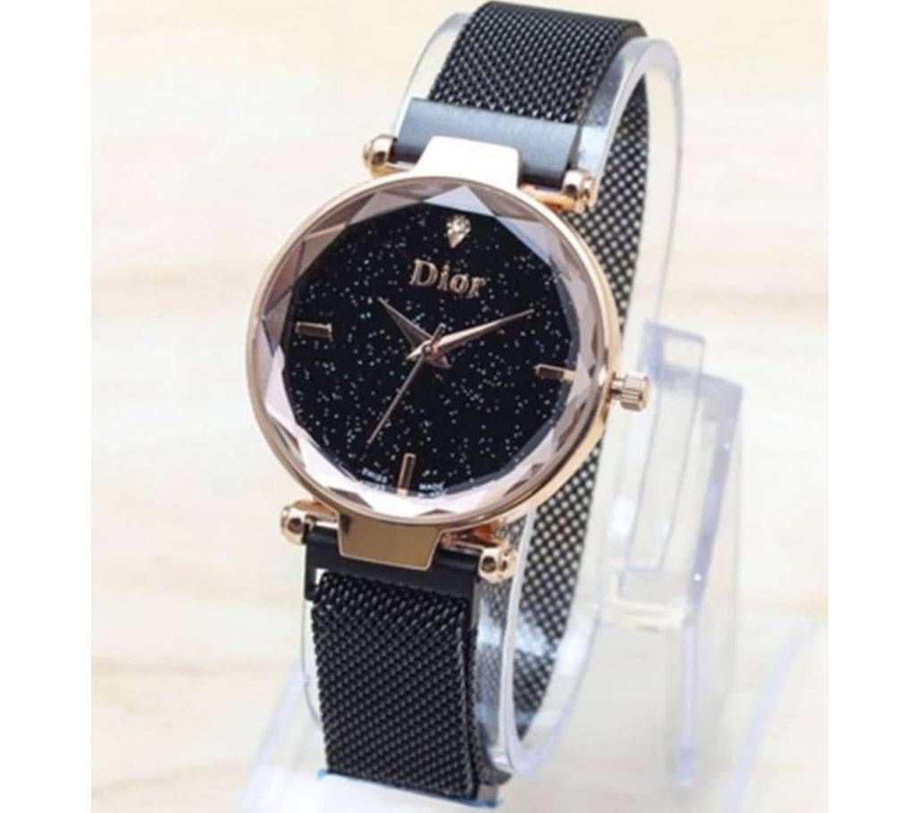 Magnet Watch (Black + Rose Gold)