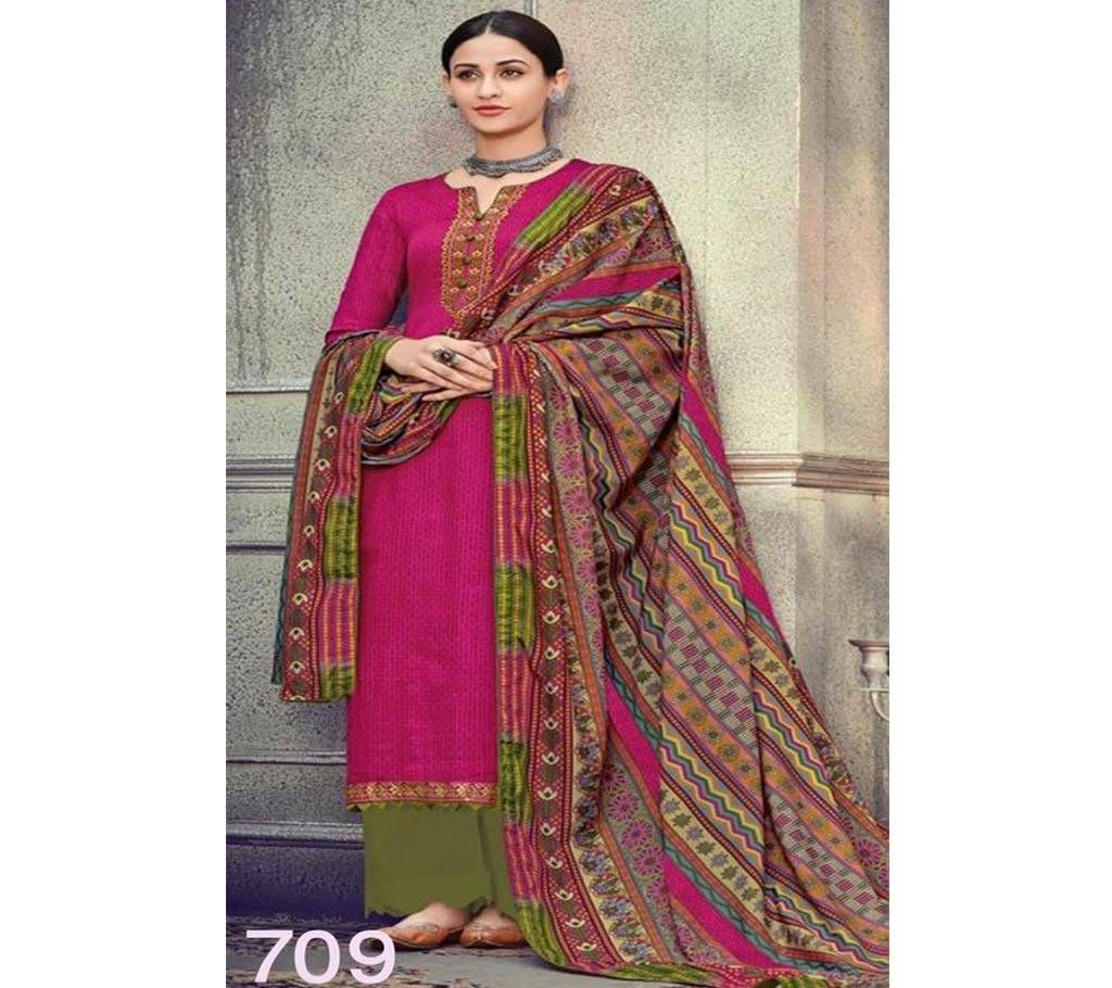Mumtaz Kapas Embroidery Three Piece - 709