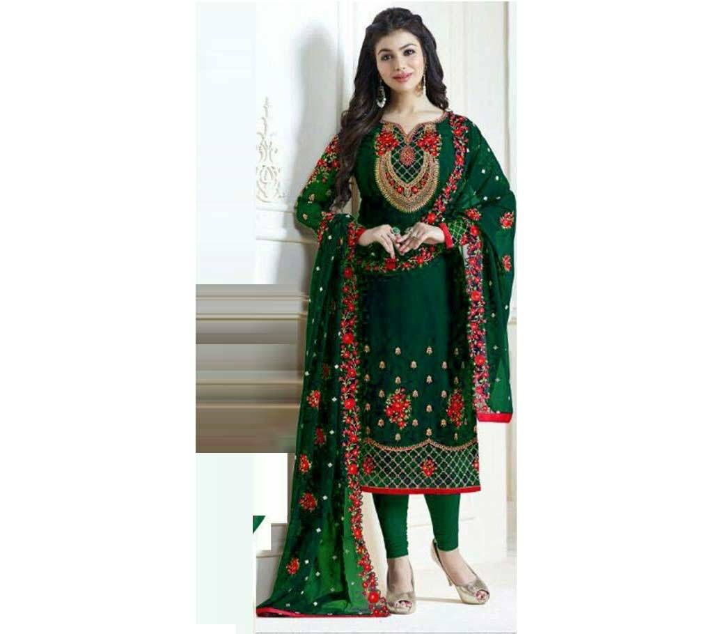 Ayesha Takia Green Georgette Embroidery Churidar Salwar Kameez