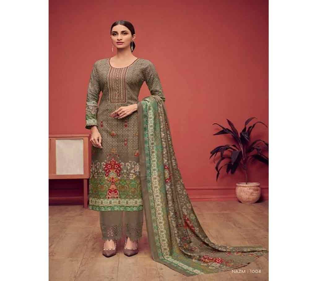 House of Lawn Nazm - 1004 - Dark Olive - NON