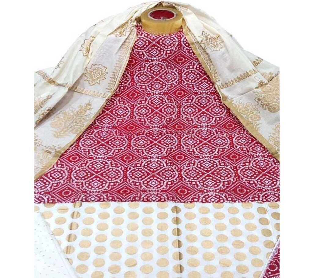 Unstiched block printed salwar kameez for woman seblock-1003