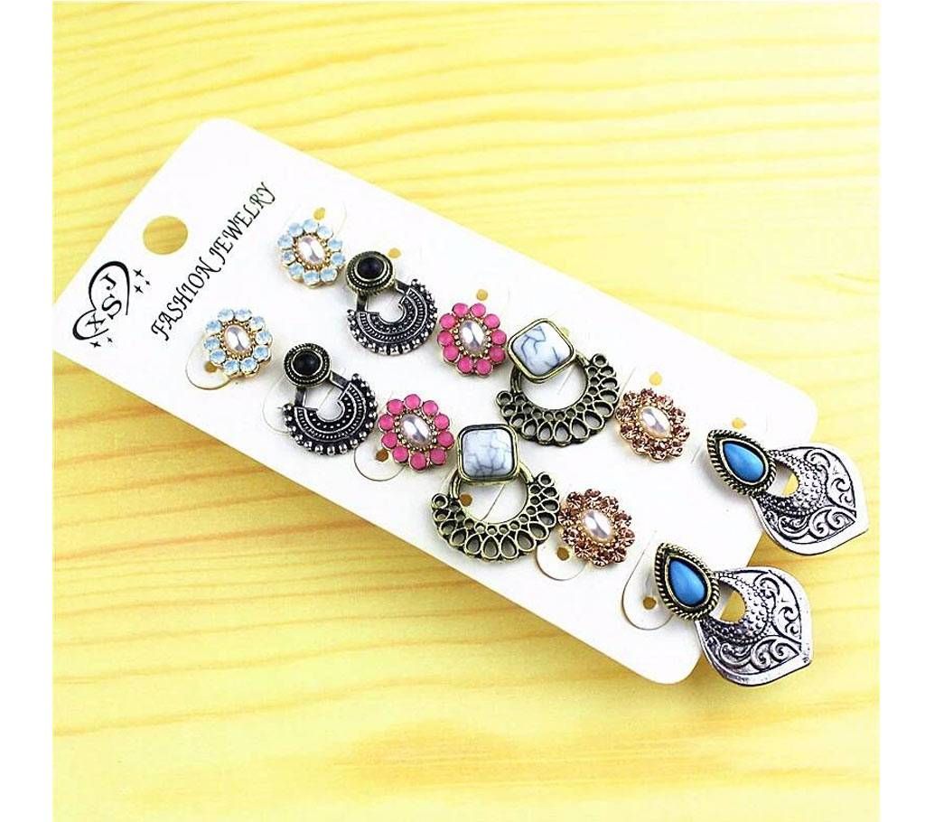 Vintage Ethnic 6 pairs earrings