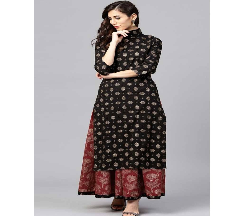 Latest Block Printed Salwar Kameez for Women fs-55-2pcs 