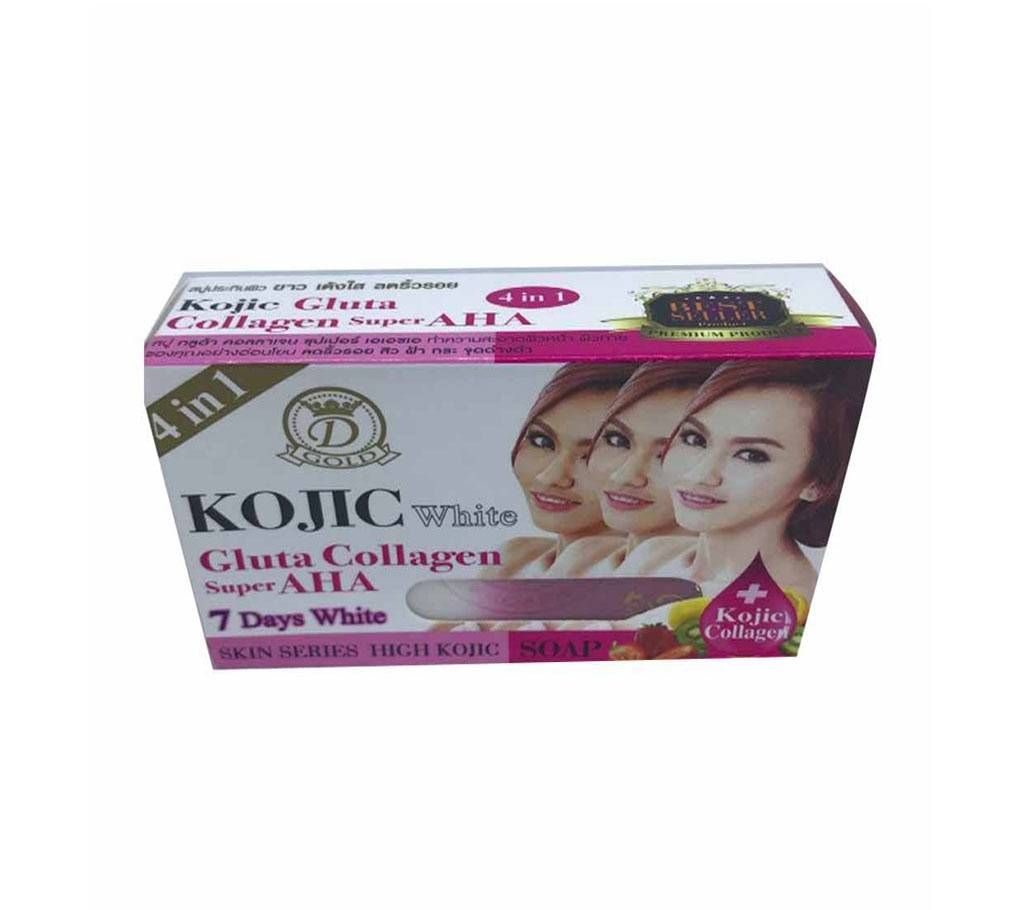 kojic white gluta collagen super aha soap-100gm-Thailand 