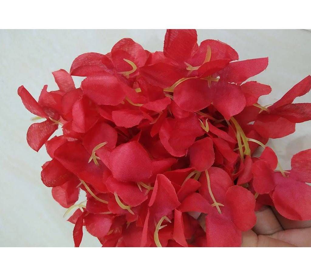 Deep Red Color Artificial Hair Flower For Woman