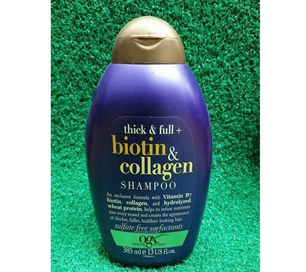 Ogx thick & full + biotin & collagen shampoo 385 ml-USA