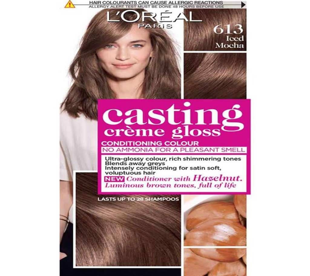  LOreal paris 613 lced Mocha casting creme gloss conditioning colour-8.22oz-France