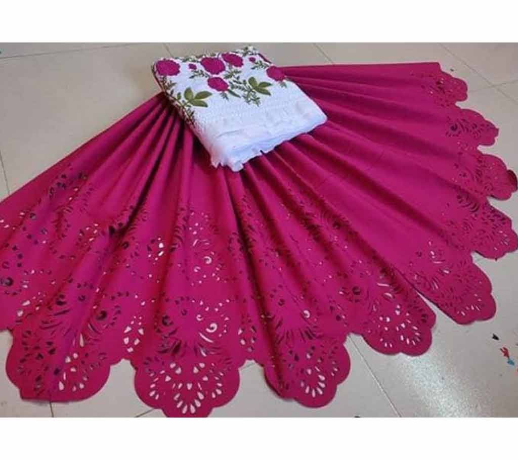 Unstitched PAKISTANI LASAR CUT TWO PIECE SALWAR KAMEEZ-8