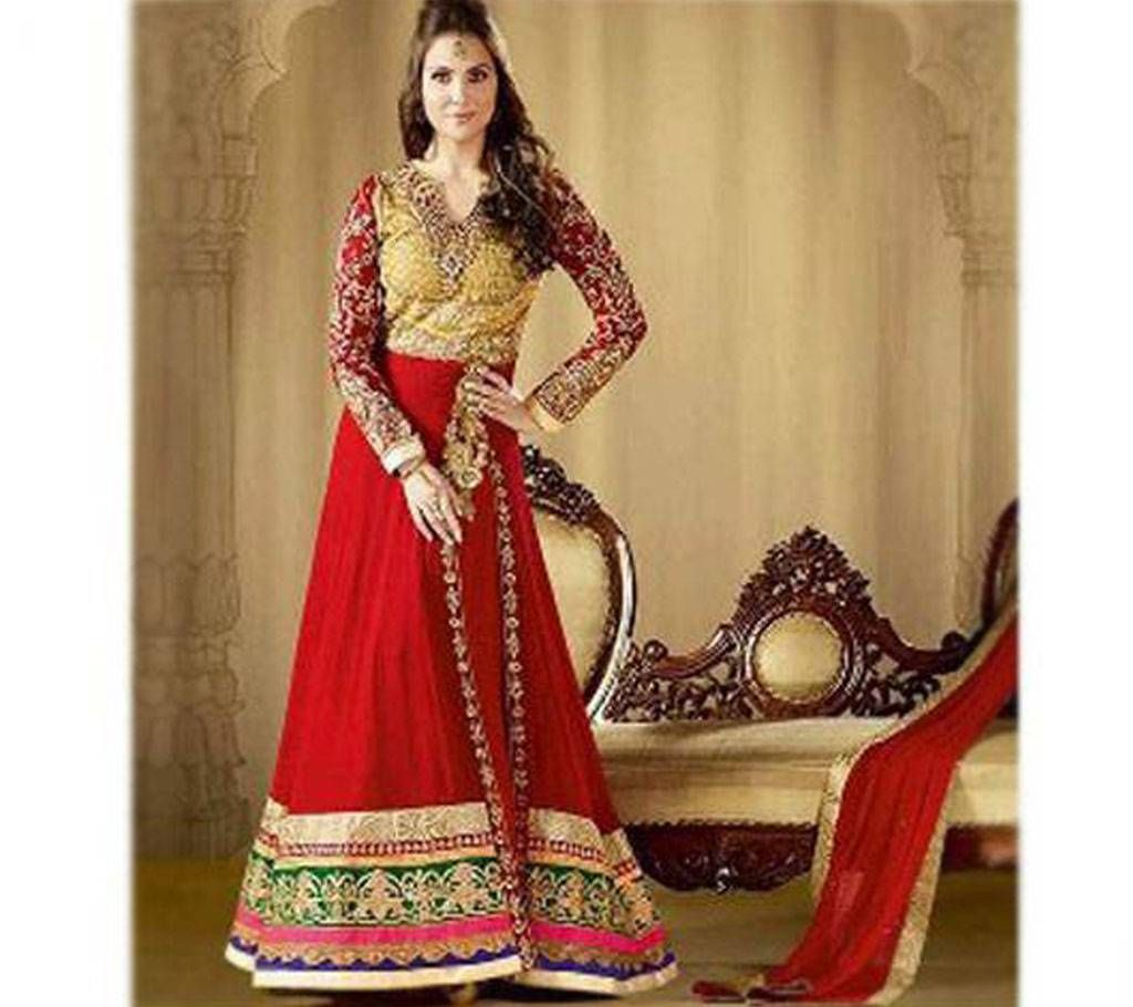 Unstitched Georgette Anarkali Suit - Copy