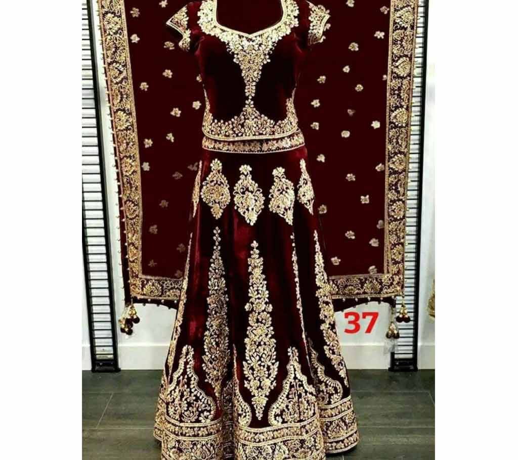 VELVET Bridal lehenga cum bridal Anarkali suit