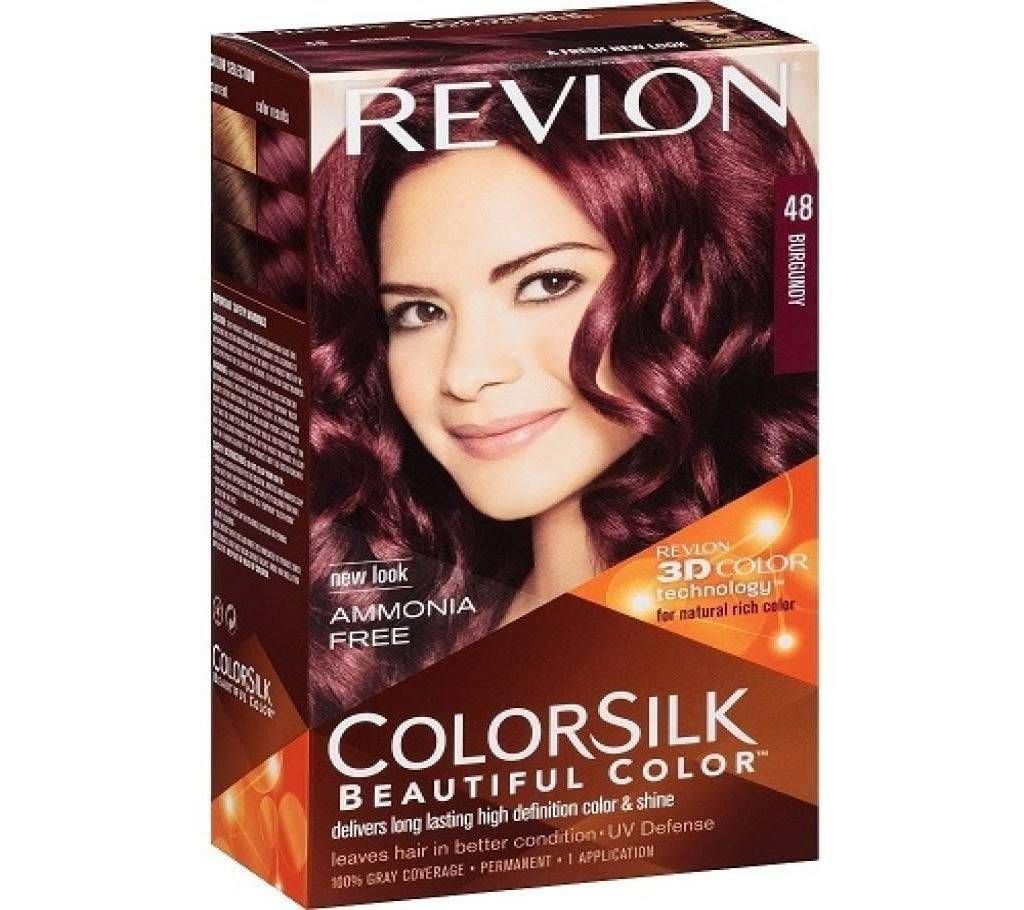 Revlon ColorSilk 48 Burgundy Permanent hair color USA 