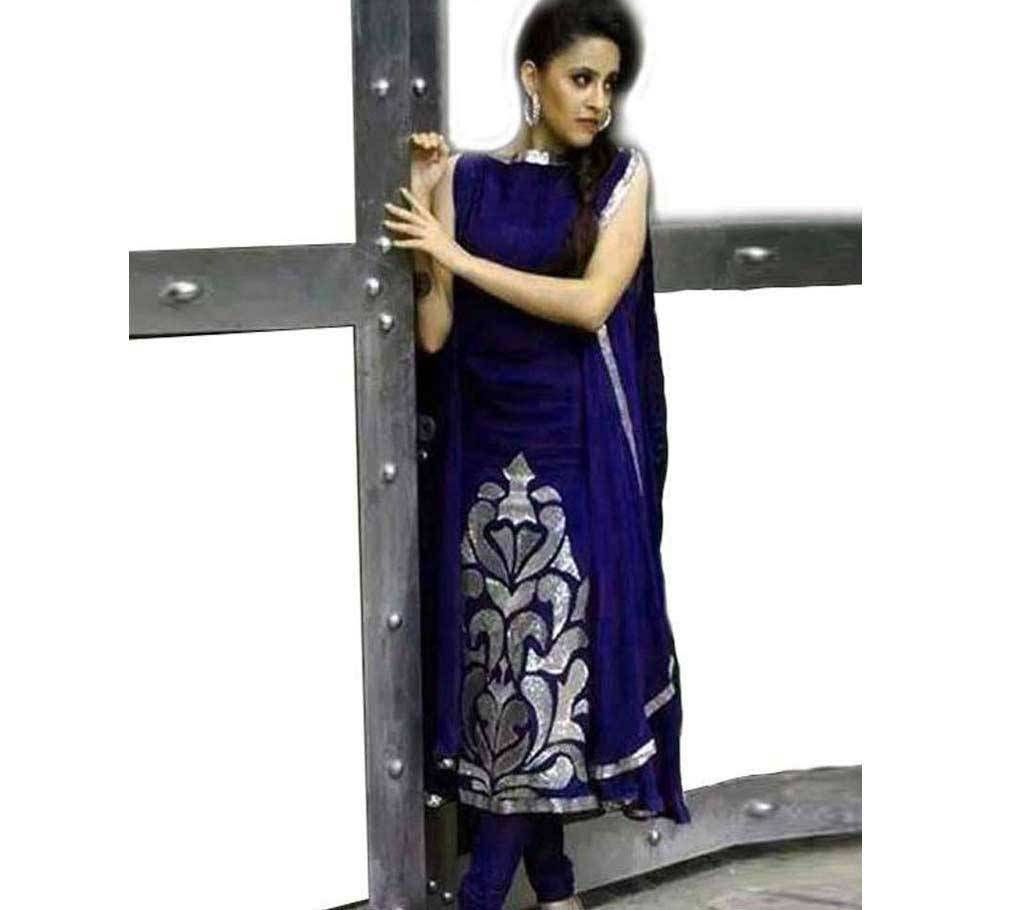 Indian Unstitched Cotton Embroidery Three Piece (Copy)