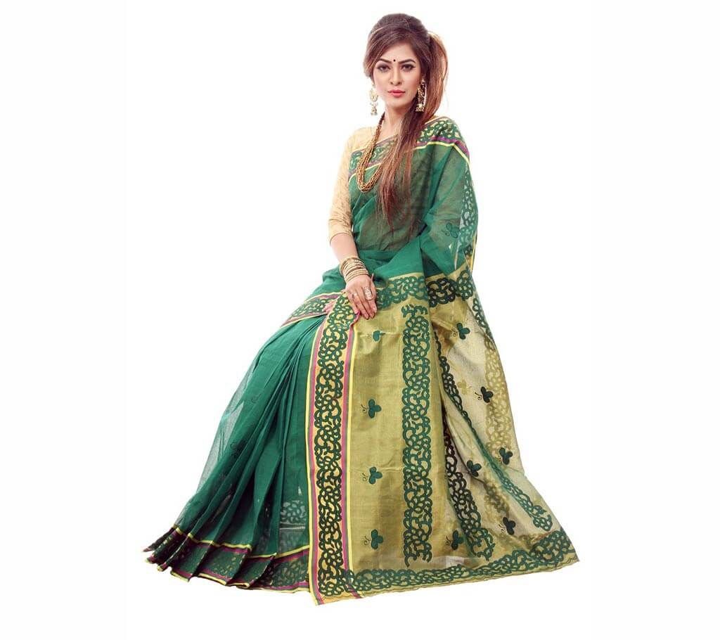 Hand embroidered cotton sharee