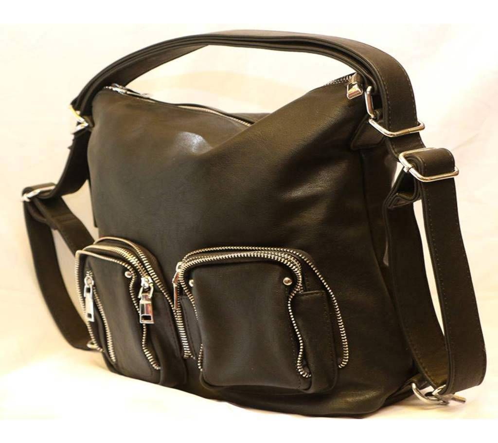 Brown PU Leather Shoulder Bag For Women