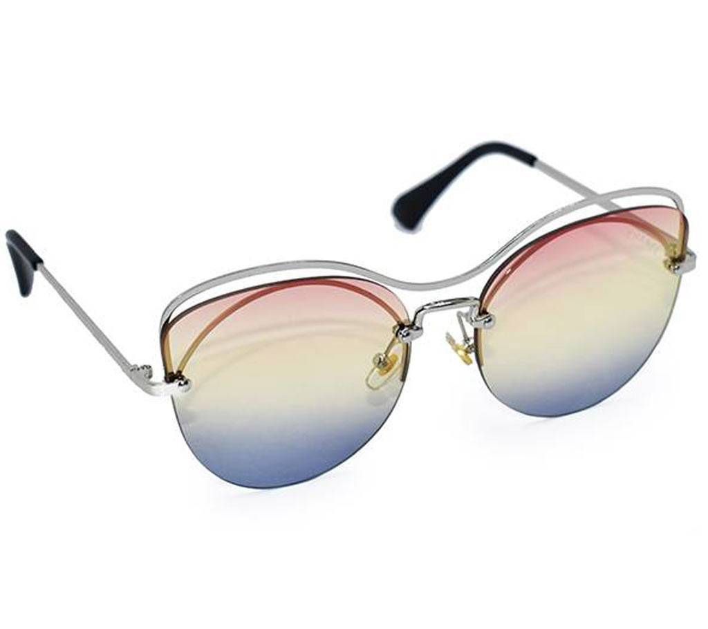 Silver Frame Multicolor Sunglass for Women