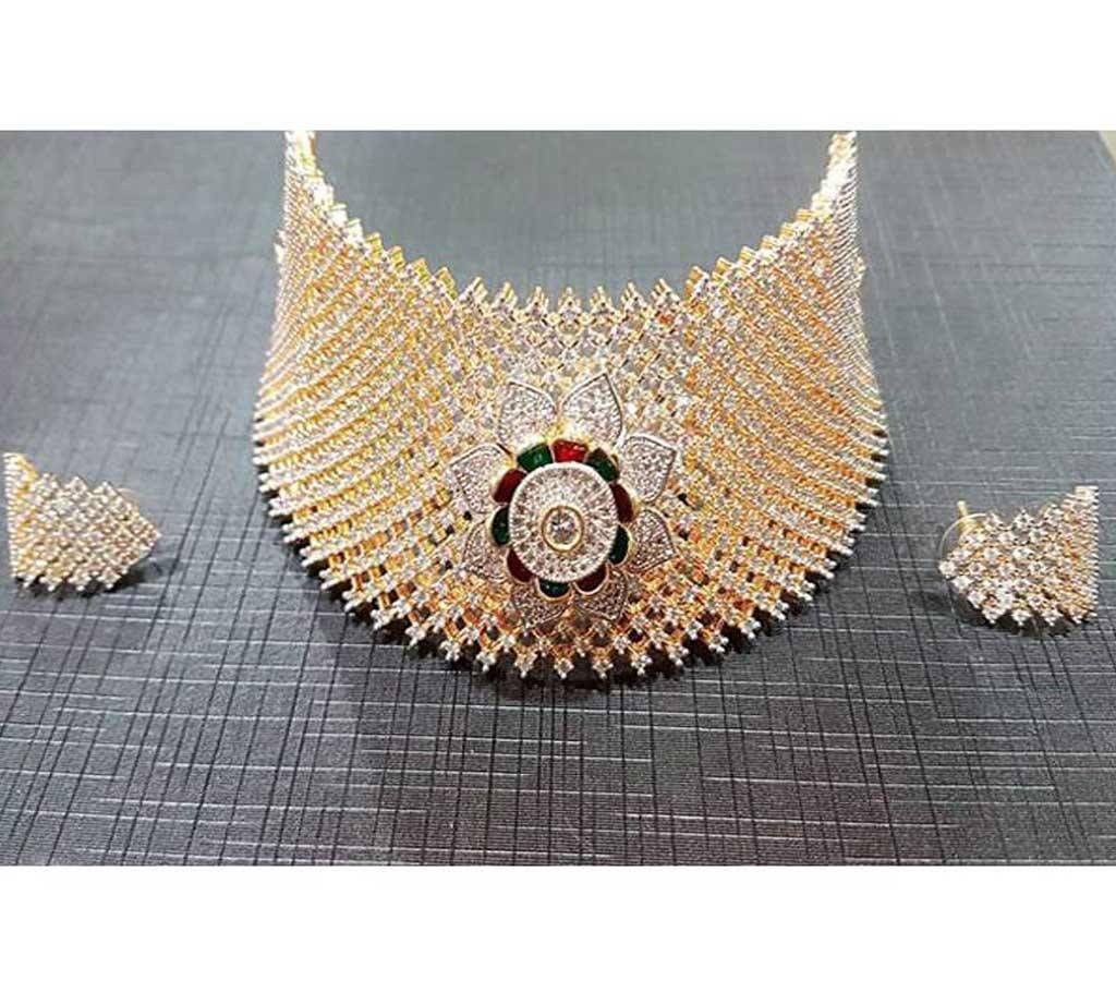 American Diamond cut necklace (Artificial Diamond)